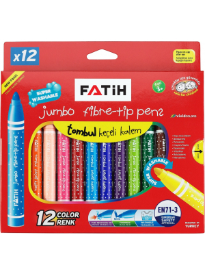 FATIH Fiber-Tip Pens Jumbo 12 Coolers