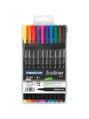 PENSAN Fineliner Pen 0.4 mm Wallet 10 Pcs
