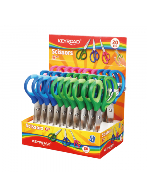 KEYROAD Scissors 6 Inch Ergonomic Multi Colors