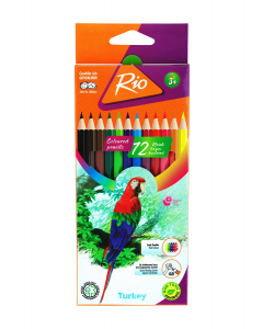Rio Coloured Pencils Full Length 12 Colours 