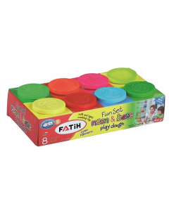 Fatih play dough mini neon & basic 8 colors x50g