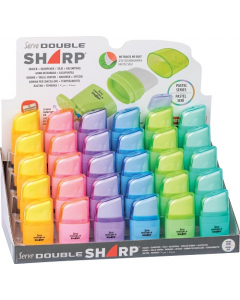 Serve Double sharpe eraser& sharpener Pastel Colors