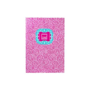 MAKE NOTES A4 Stapled Notebook (Pink) - 40 Sheets, Perpetual Calendar (Ruled)