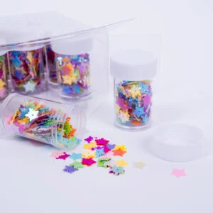Thick Star Shaped Multicolored Craft Beads