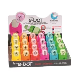 Serve E-Ring Eraser& Sharpener Fluo Colors