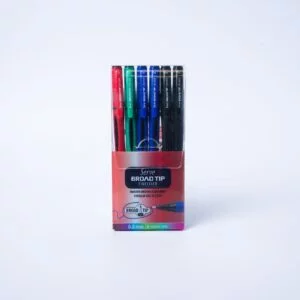 Serve Broad Tip Fine Liner 6 Pcs Wallet 4 Colors 0.8Mm