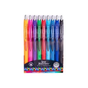 Serve Ball Pen Gel Click Wallet 9Pcs Xberry 0.7Mm
