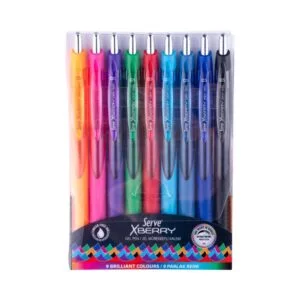 Serve Ball Pen Gel Click Wallet 9Pcs 0.5Mm