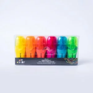 Serve Berry Highlighter 6 Pcs Wallet Mini Fluo Colours