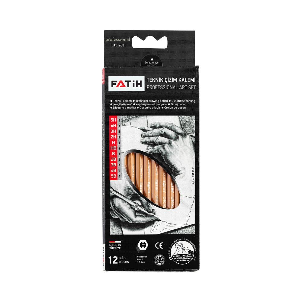 Fatih Technical Drawing Wood Pencil Professional Art Set