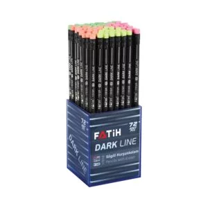 Fatih Pencil Hb Dark Line Rubber Tripped Black Wood