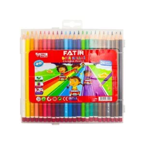 Fatih Coloured Pencils Plastic Bag Full Length 24 Colours
