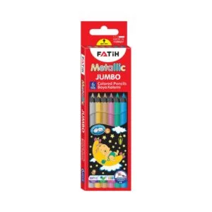 Fatih Coloured Pencil Metallic Jumbo Full Length 6 Colours