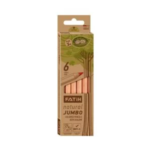 Fatih Coloured Pencils Natural Jumbo Full Length 6 Colours