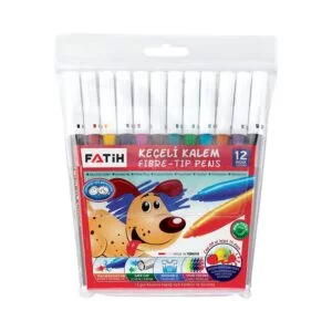 Fatih Fiber-Tip Pens Plastic Bag 12 Colors