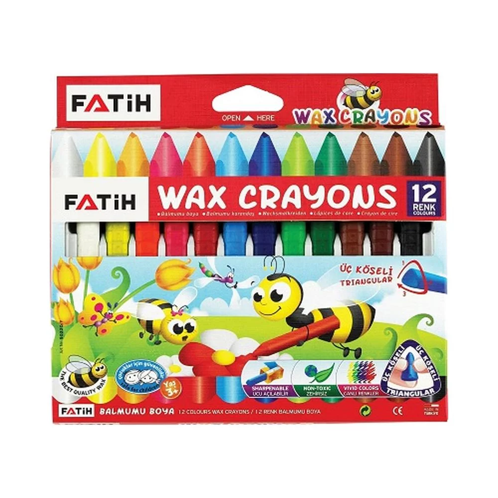 Fatih Wax Crayons Jumbo 12 Colours