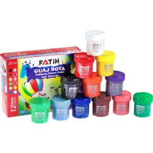 Fatih Gouache Paint 12 Colours 12X25Ml
