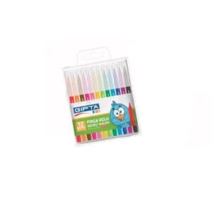 Gipta Brush Tip Pen 12 Colors K415