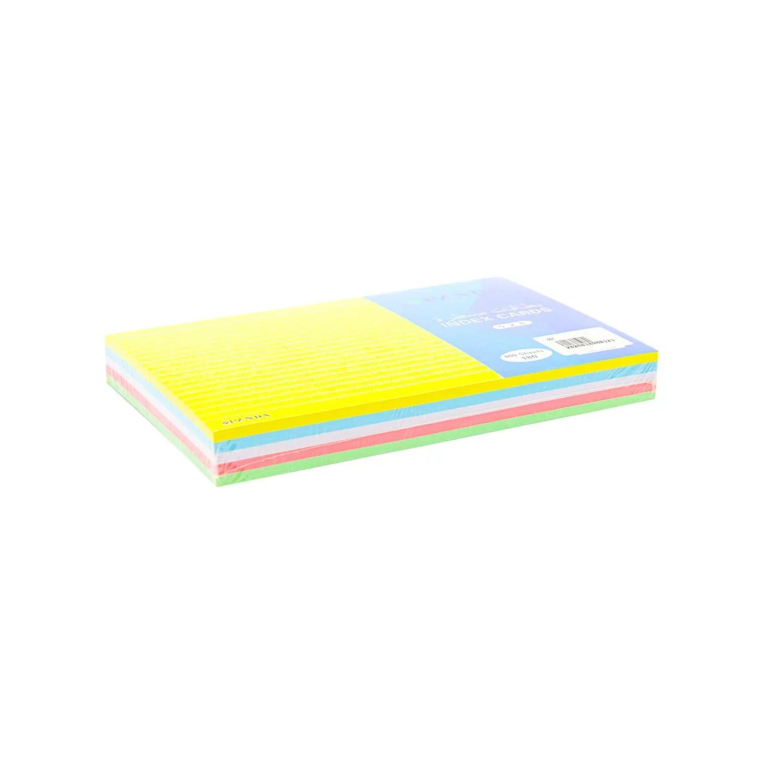 Panda Ruled Index Cards 180G, Assorted Colors, Size 5 X 8 In, Pak= 100 Pcs - Image 2