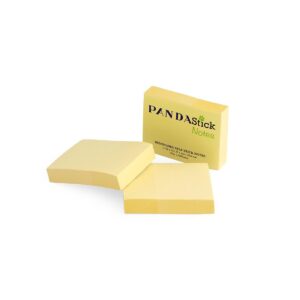 PANDA Sticky Notes Repositionable Self Adhesive 2X1.5 Inch Yellow