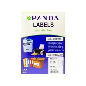 PANDA Multi Purpose Labels White 1/Page Size A4 Label Sticker