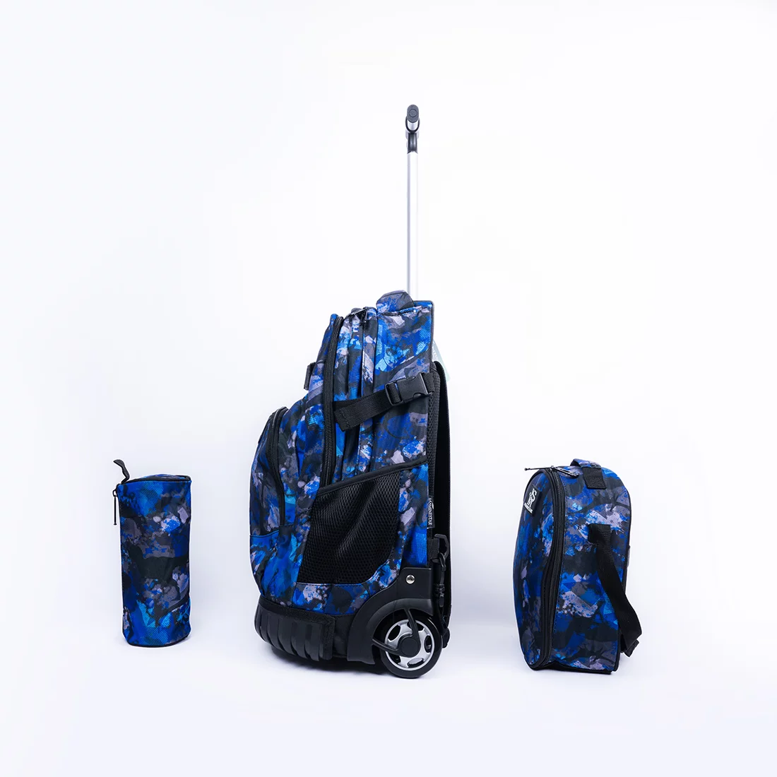Abstract Blue Trolley Bag - Image 2
