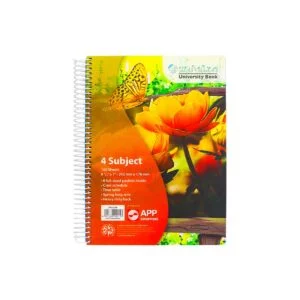 SinarLine University Book PP Spiral 4-Subject 24.2x17.8cm 160 sheets