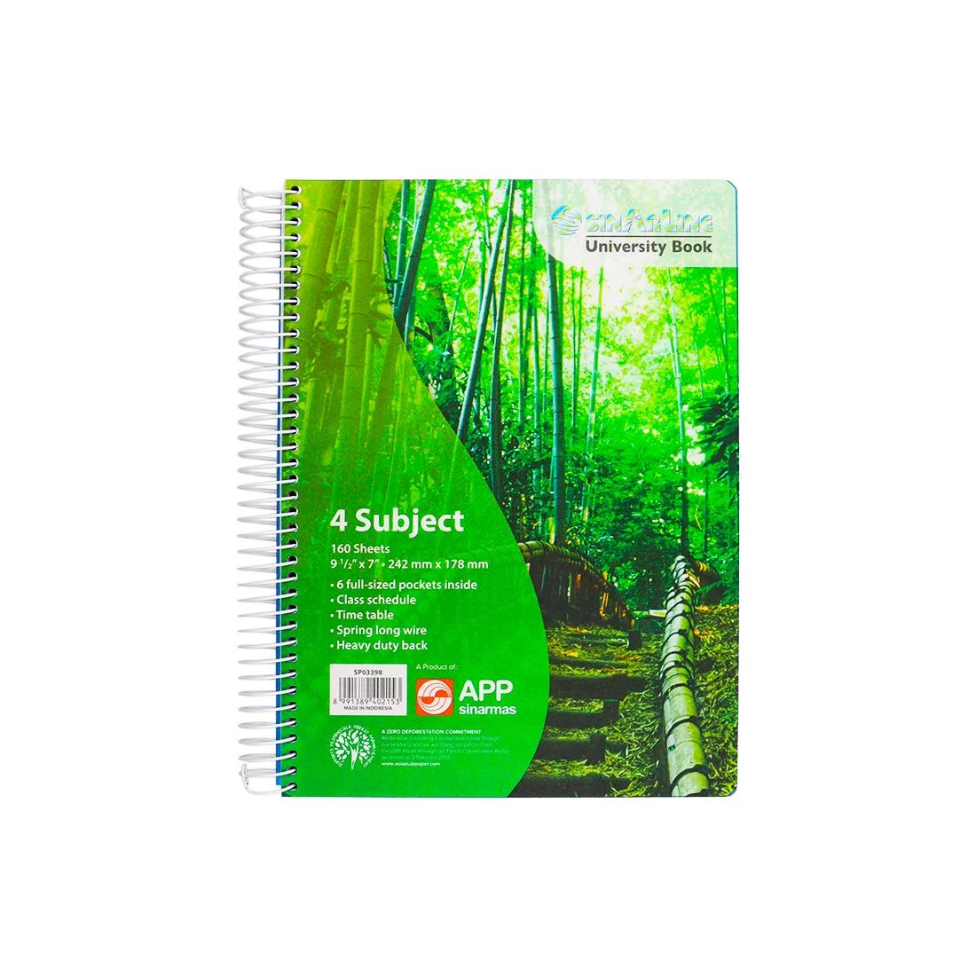 Sinarline University Book Pp Spiral 4-Subject 24.2X17.8Cm 160 Sheets - Image 3