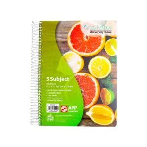 SinarLine University Book PP Spiral 3-Subject 24.2x17.8cm 200 Sheets