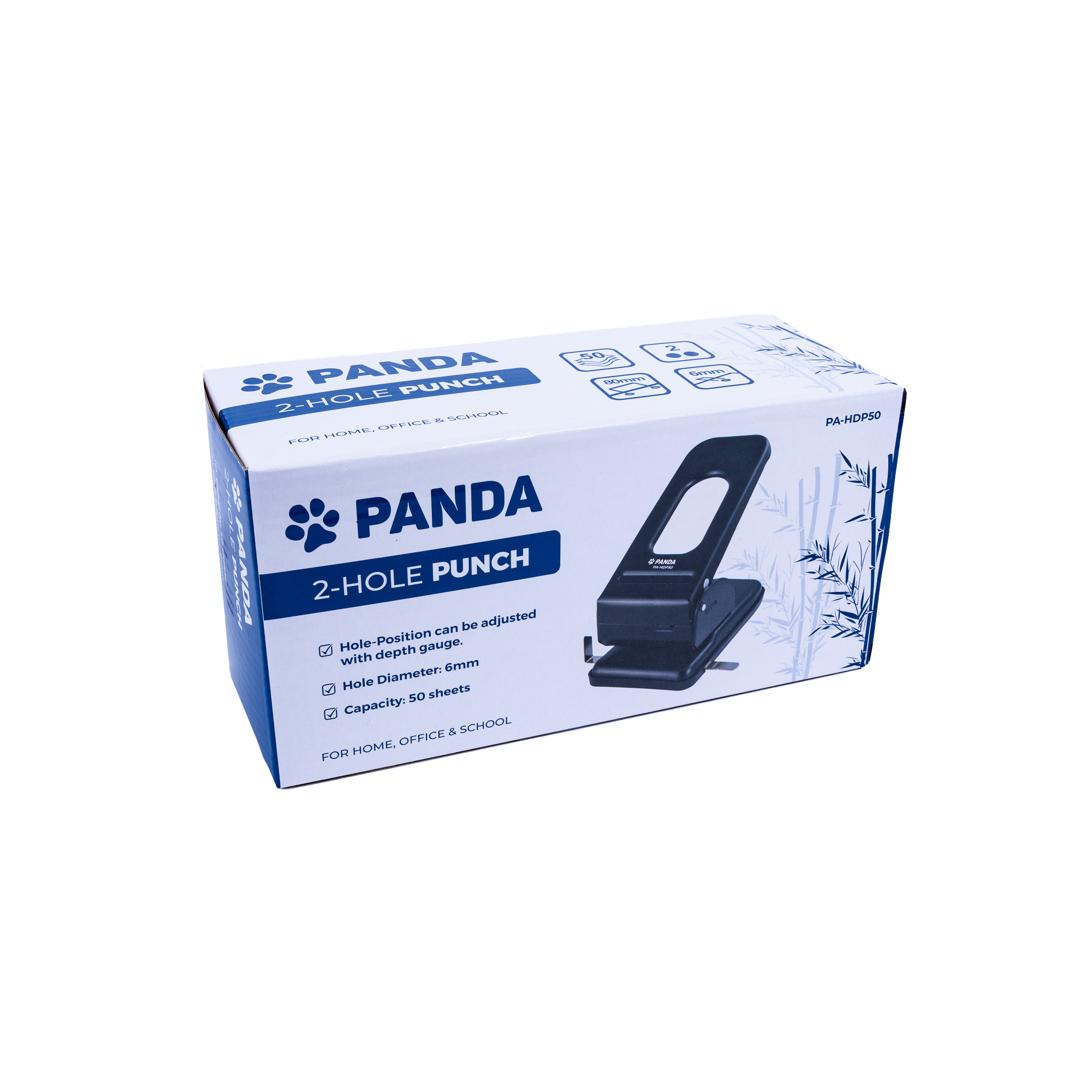 Panda Punch 2-Hole Heavy Duty 50 Sheet Capacity Black Color - Image 2