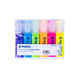 PANDA Highlighter Chisel Tip Set 6 Colors