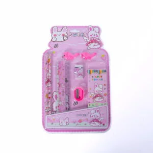 Happy Kids Stationery Set - Pink