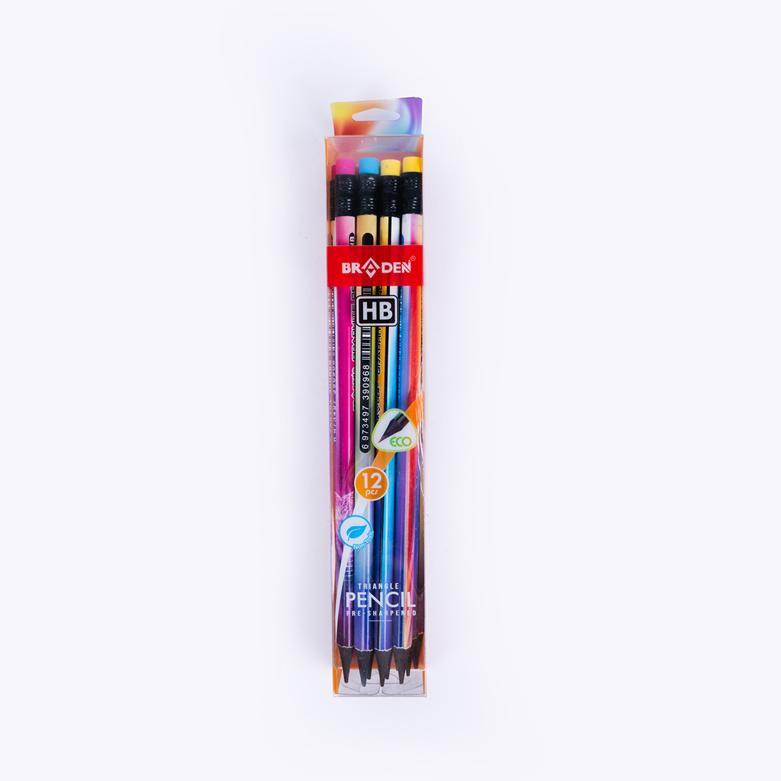 Black Graphite Hb Pencils 12 Pcs