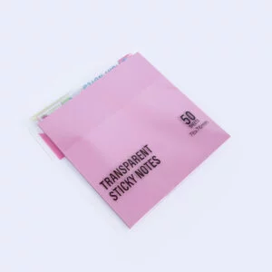 Transparent Sticky Notes | 50 Sheets - Pink