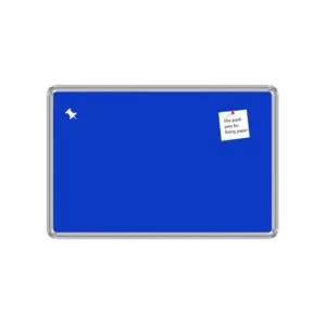 PANDA Notice Board Blue Felt, Aluminum Frame