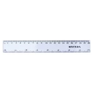 Panda Acrylic Standard Ruler, Transparent - 20 cm