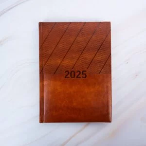 Modern Weekly Planner 2025 Striped Faux Leather Diary