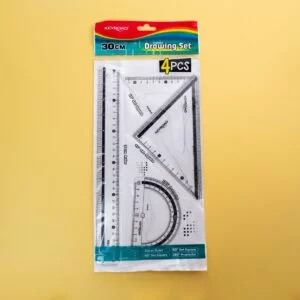 KEYROAD DRAWING SETX4 30CM CLEAR KR972988