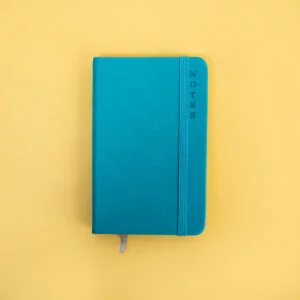 Small-Sized Lined Notebook with Elastic Closure A6 - Teal