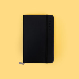 Small-Sized Lined Notebook with Elastic Closure A6 - Black
