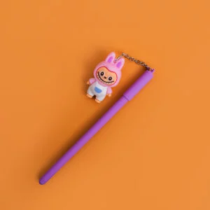 Labubu Pen with Keychain - Purple
