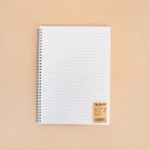 A4 Spiral Notebook with Transparent PP Cover and Pre-Printed Date Header