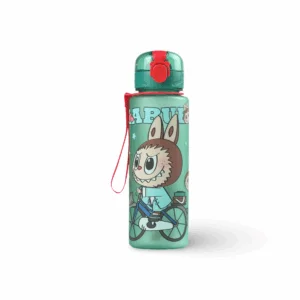 Labubu water bottle plastic 600 ml green