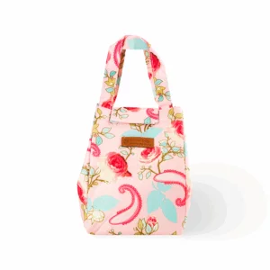 Pink Floral Lunch Bag