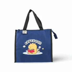 Cartoon Insulated Lunch Bag Assorted Designs-Capy Bear Blue