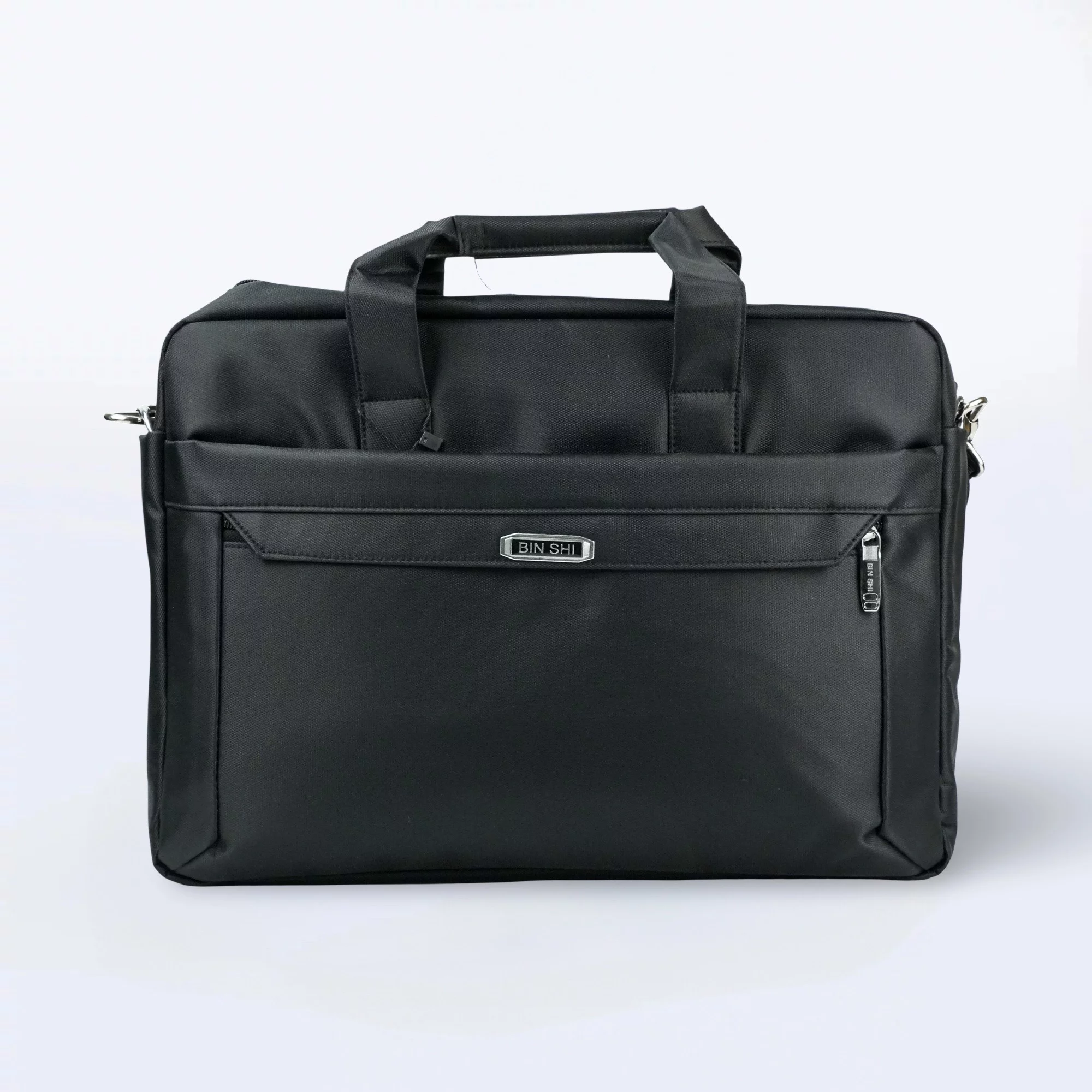 Classic Black Office Laptop Bag - Bin Shi 15.6 – 16 Inches