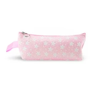 Pink Floral Pencil Case – Soft Fabric