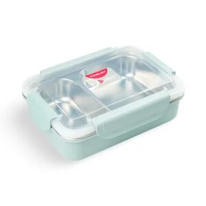 Stainless Steel Compartment Lunch Box - Light Blue