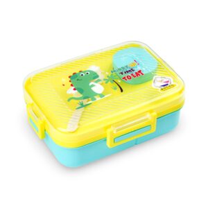 Kids Lunch Box - Yellow Dinosaur Design