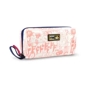 Anime Print Zipper Pencil Case - Pink